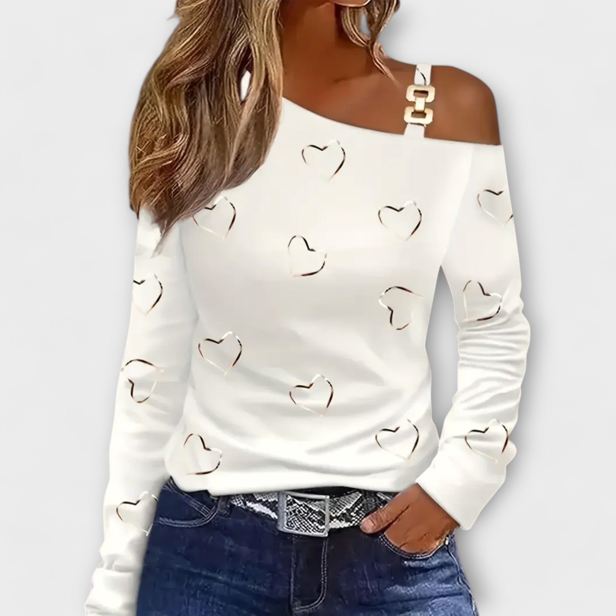 Evelyn - Camiseta Casual de Manga Larga
