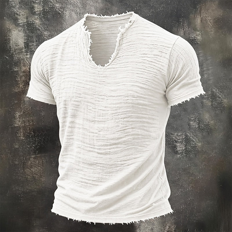 T-shirt vintage col V