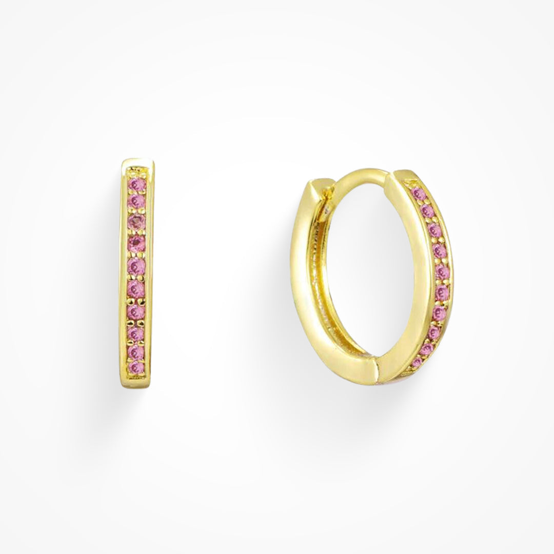 Boucles d'oreilles créoles avec des zirconias
