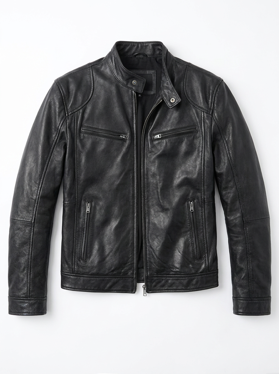 Veste en cuir décontractée : 1 achetée, 1 offerte