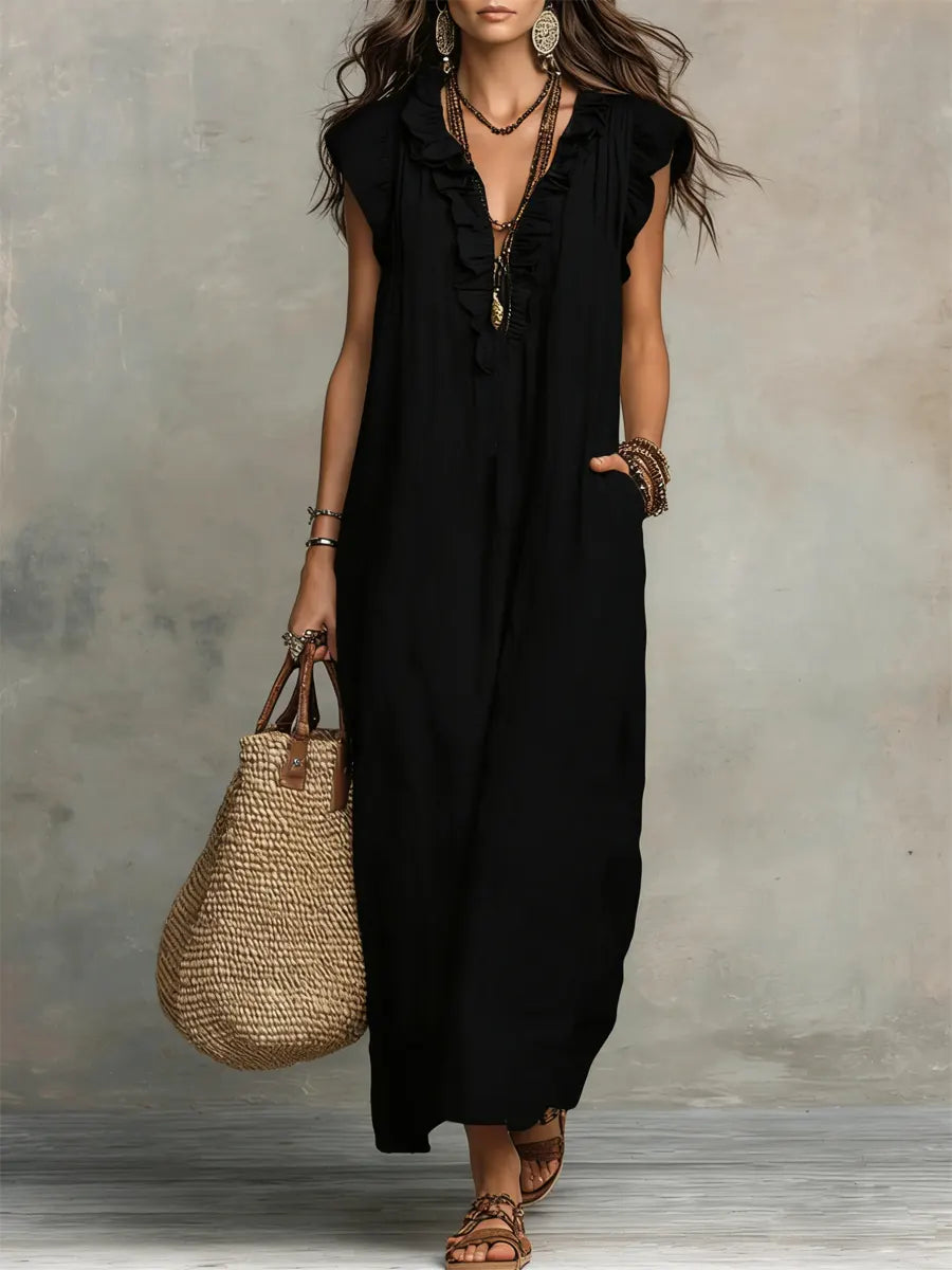 Robe Longue Bohème en Lin