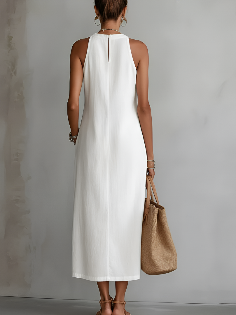 Robe midi ample brodée