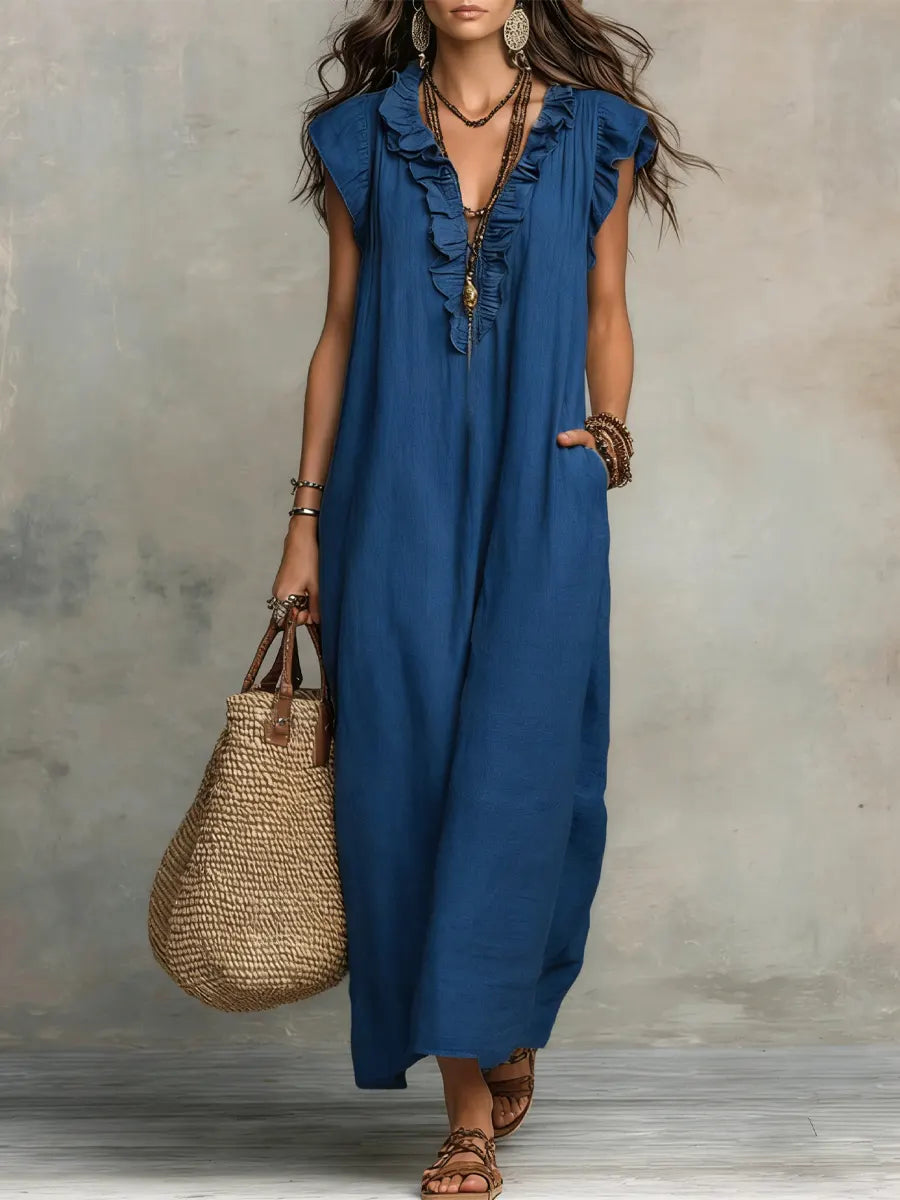Robe Longue Bohème en Lin