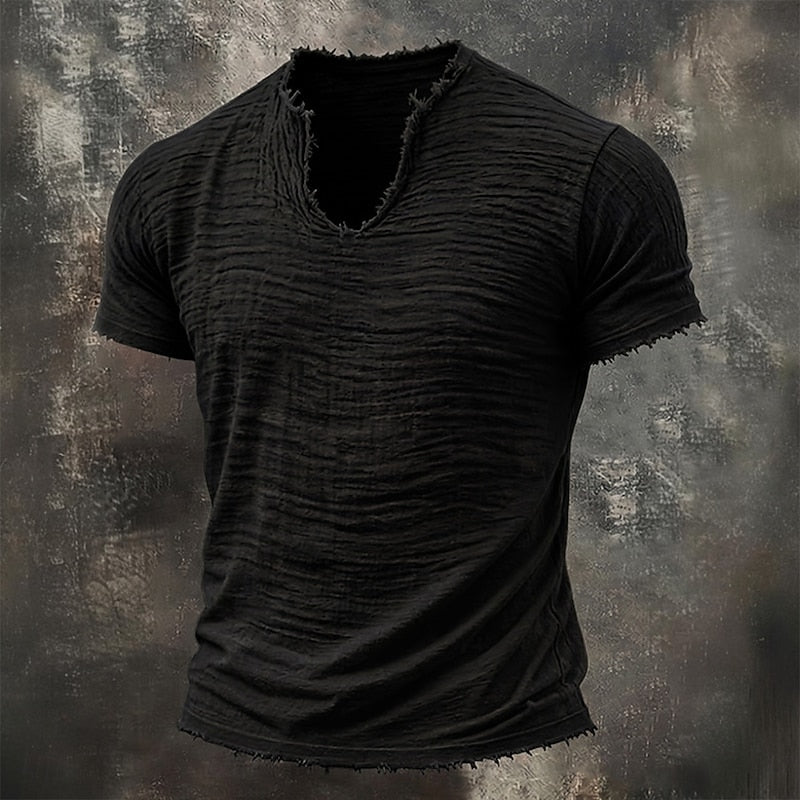 T-shirt vintage col V