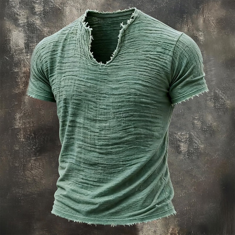 T-shirt vintage col V