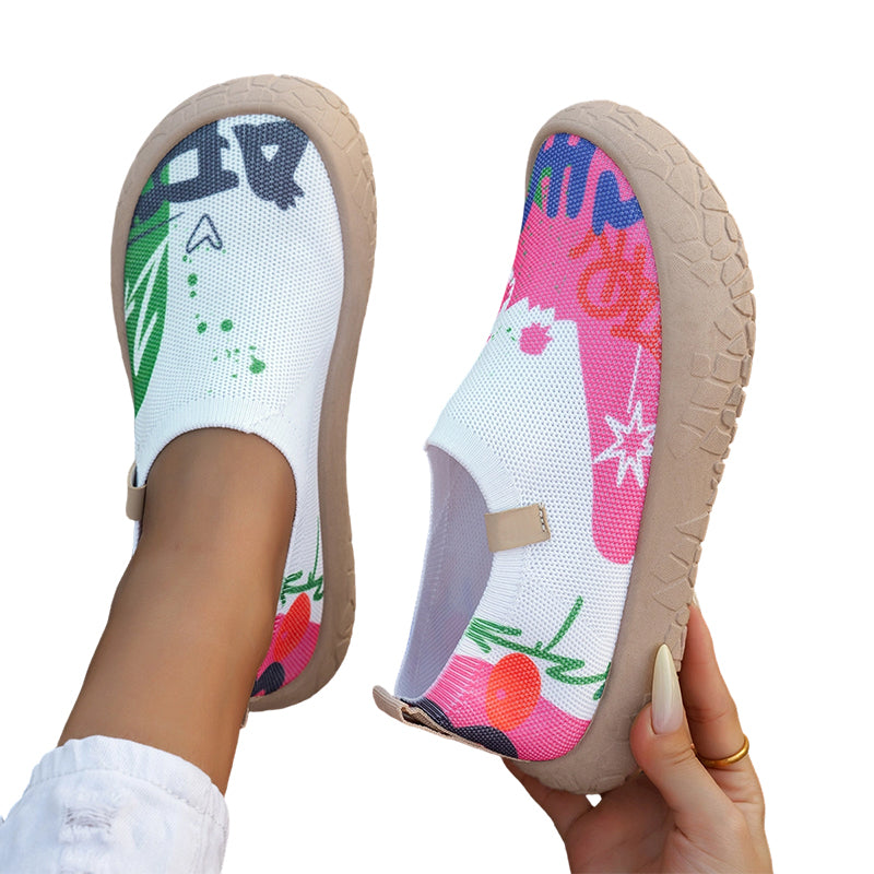 Slip-On Imprimé Artistique & Semelle Souple