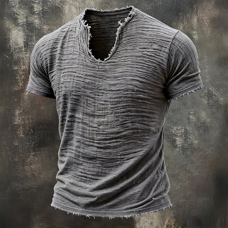 T-shirt vintage col V